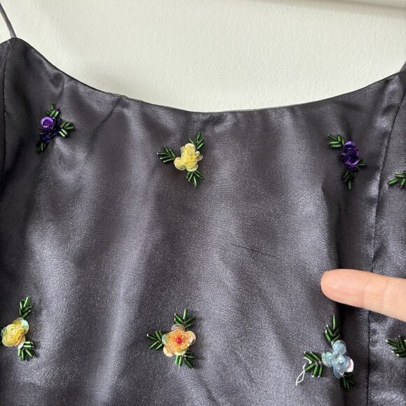 Vintage Papell Boutique Womens Beaded Maxi Dress Size 10 Fairy Y2K Whimsigoth - Picture 12 of 16